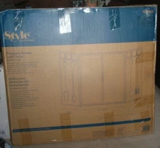 Style Selections 4-Panel Black Powder Coated Fireplace Screen & 4 Piece Tool Set