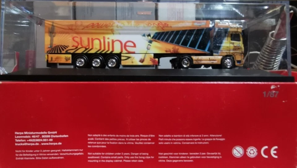 HERPA 120975 Camion autoarticolato 5 assi DAF XF SSC "Sunline" - scala H0 - Immagine 2 di 4