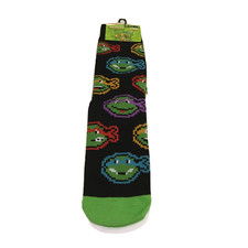 NINGA TURTLES Novelty Crew Socks 2 Pairs Unisex Shoe Size Large M:8-12 W:9-13