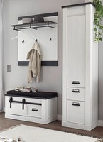 Garderobe Set Flurgarderobe Weiß Pinie Landhaus Flur MöBel Set Mit Schrank Stove