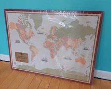 Brand New - Dr. Kim Thompson Push Pin Customized Map - Unframed W/ Accessories