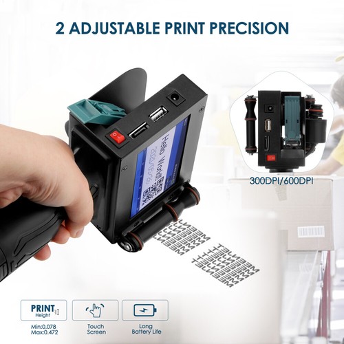QR Inkjet Printer Portable Rechargeable 