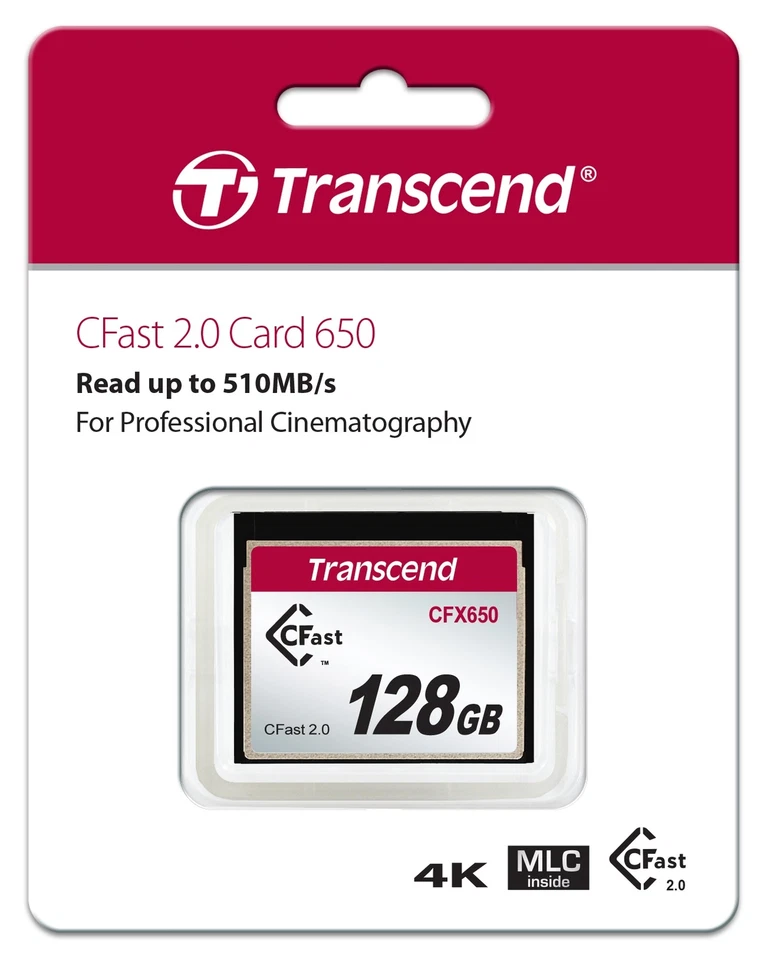 128GB Transcend CFast 2.0 CFX650 Memory Card - Image 2 of 2