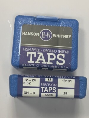 HANSON WHITNEY 12-24  GH-3 13131 HS SPIRAL HAND TAP USA ~ NEW IN BOX ~12 PCS