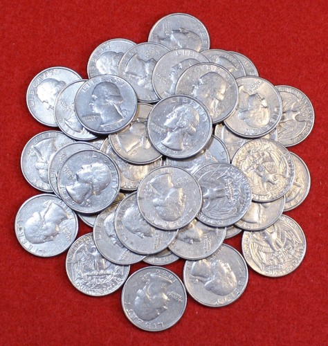 1989-P Washington Quarters 40 Coin roll Circulated - Picture 2 of 6