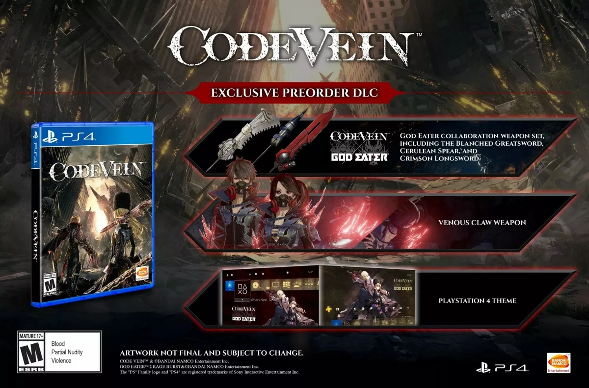 CODE VEIN's Season Pass outlined with Digital Deluxe Edition pre-orders