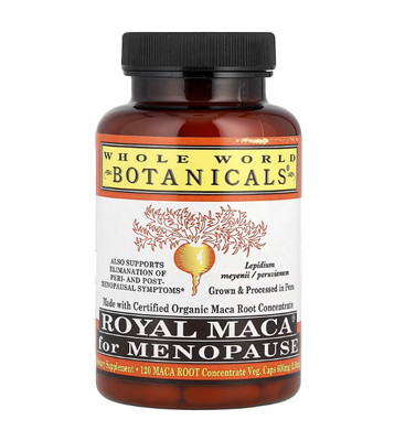 Whole World Botanicals, Royal Maca für die Wechseljahre, 500 mg, 120 Kapseln