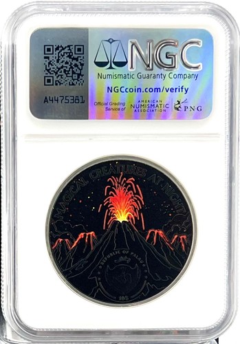 2023 Palau Magical Creatures at Night Phoenix 2 oz .999 Silver Coin - NGC PF 70 - Picture 4 of 6