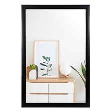 Rectangular Wall Mirror 24" x 36" Modern Decorative Vanity Bathroom Mirror Black