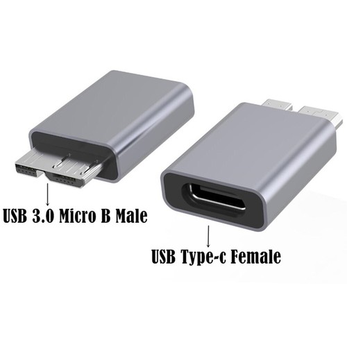 USB Type C 3.1 Female to USB 3.0 Micro B Male Data Sync HDD Adapter Connector - Picture 2 of 12