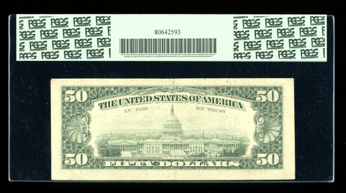 DBR 1990 $50 FRN Kansas City STAR Fr. 2124-J* PCGS 35 Serial J03197765* - Picture 2 of 2