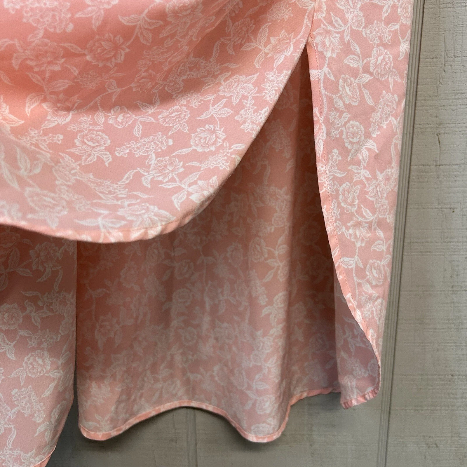 VALENTINO Abito da notte vintage Natori taglia M rosa floreale pizzo elasticizzato civettuola