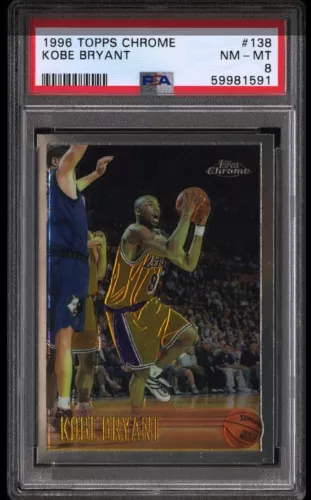 1996 Topps Chrome Kobe Bryant #138 Rookie PSA 8 NM-MT Nicely Centered