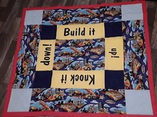 Construction Vehicles Baby Quilt Handmade New Crib Blanket Machine Quilted