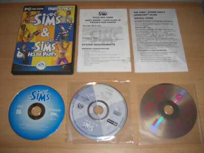DIE SIMS 1 Party Pack PC CD inkl. SIMS 1 Basisspiel + HOUSE PARTY Add-On Erweiterung