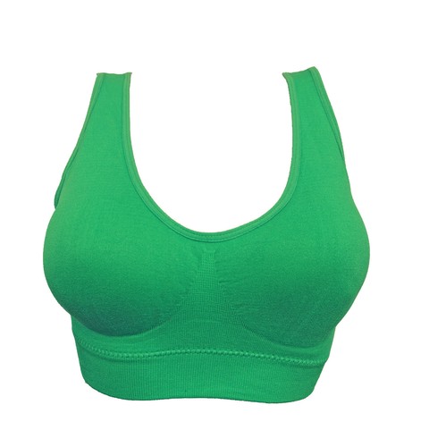 Womens Ladies Seamless Removable Padded Leisure Top Vest Sports Yoga Bra UK 8-22 - Picture 20 of 23