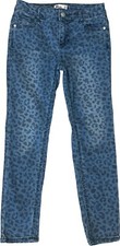 Epic Threads Jeans Girls Size 10 Blue Waverly Leopard Print
