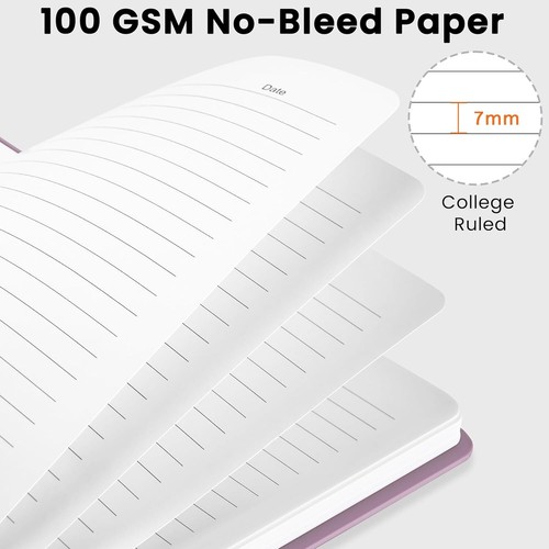Lined Spiral Journal Notebook, A5 College Ruled Notebook for Journaling, Note-Ta - Picture 3 of 6
