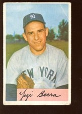 1954 Bowman Baseball Card #161 Yogi Berra New York Yankees