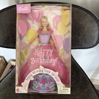 Mattel Happy Birthday Barbie Doll Long Blonde Hair B5832 with Pretty Tiara 2003
