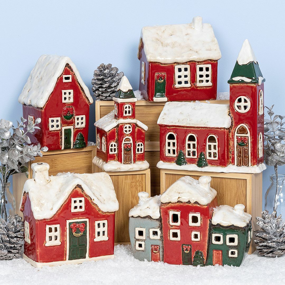 Casetta Ceramica Shudehill Giftware Village Pottery - Portacandela Con