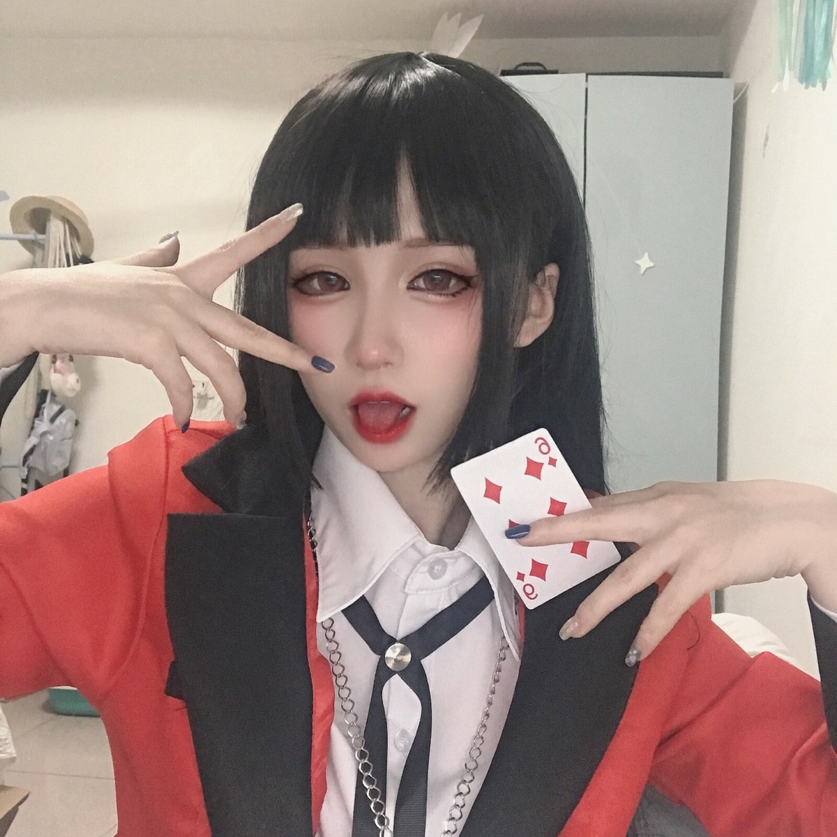 Kakegurui Yumeko Jabami Yumeko Cosplay Wig Wig 90cm Black