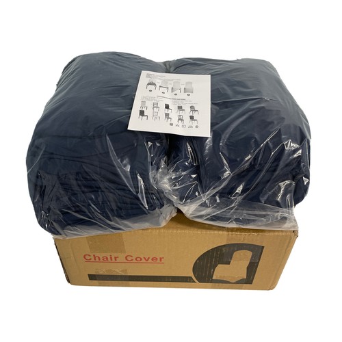 ManMengJi Chair Cover Spandex Lycra Stretch Slipcover 20 PCS Midnight Blue Armle