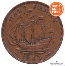 1937 - 1952 GEORGE VI HALF PENNY HALF PENNIES COIN CHOICE OF YEAR DATE