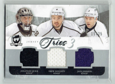 11-12 UD The Cup Trios  Jonathan Quick--Drew Doughty--Jack Johnson  /25  Jerseys