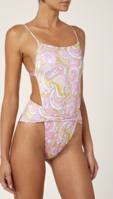Cin Cin   Gaze  Backless Swimsuit Size m NWT  Recycled Material