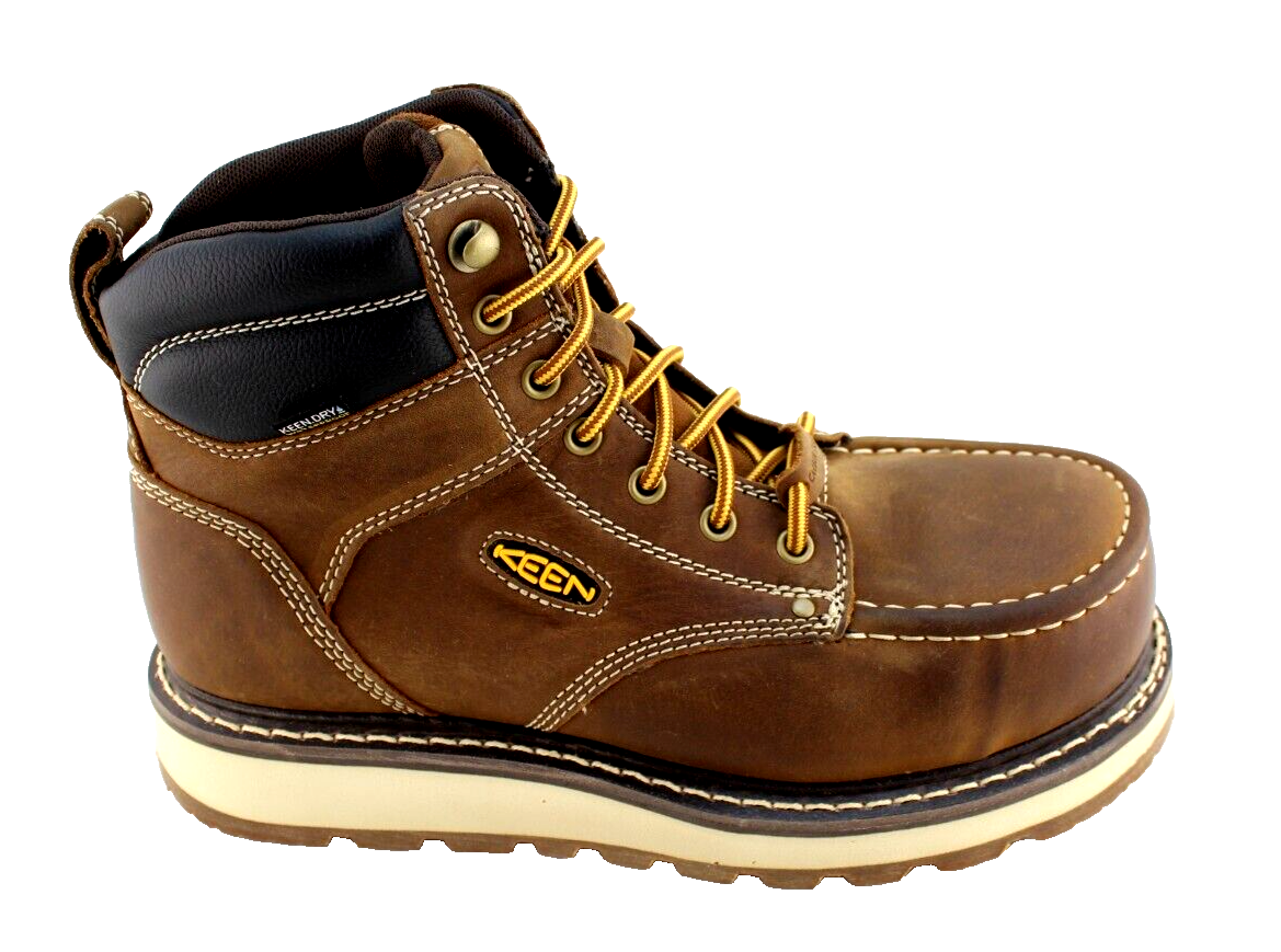 Keen‎ Waterproof Work Hunting Boots Shoes Brown Black USA Men 8.5 Lace Up Used KEEN Utility® Cincinnati Men main image 2