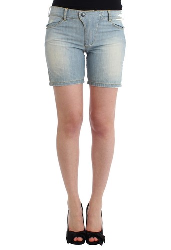 NEU $ 230 Ermanno Scervino Shorts Beachwear blau Denim City Freizeitkleid IT2/US S