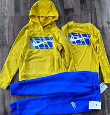 NWT Nike Boys 6 Gray FOOTBALL Long Sleeve Cargo Jogger Sweat Pants Set Size 6