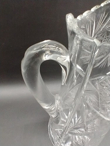 Antique ABP Bergen American Brilliant Cut Glass Pitcher - Picture 5 of 13