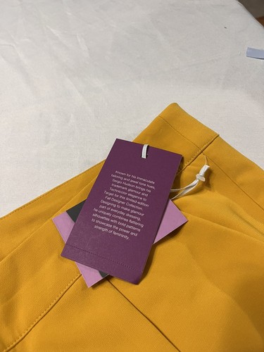 Sergio Hudson x Target Sz 4X Yellow High-Waist Wide Leg Tailored Trousers Pants - Picture 11 of 12