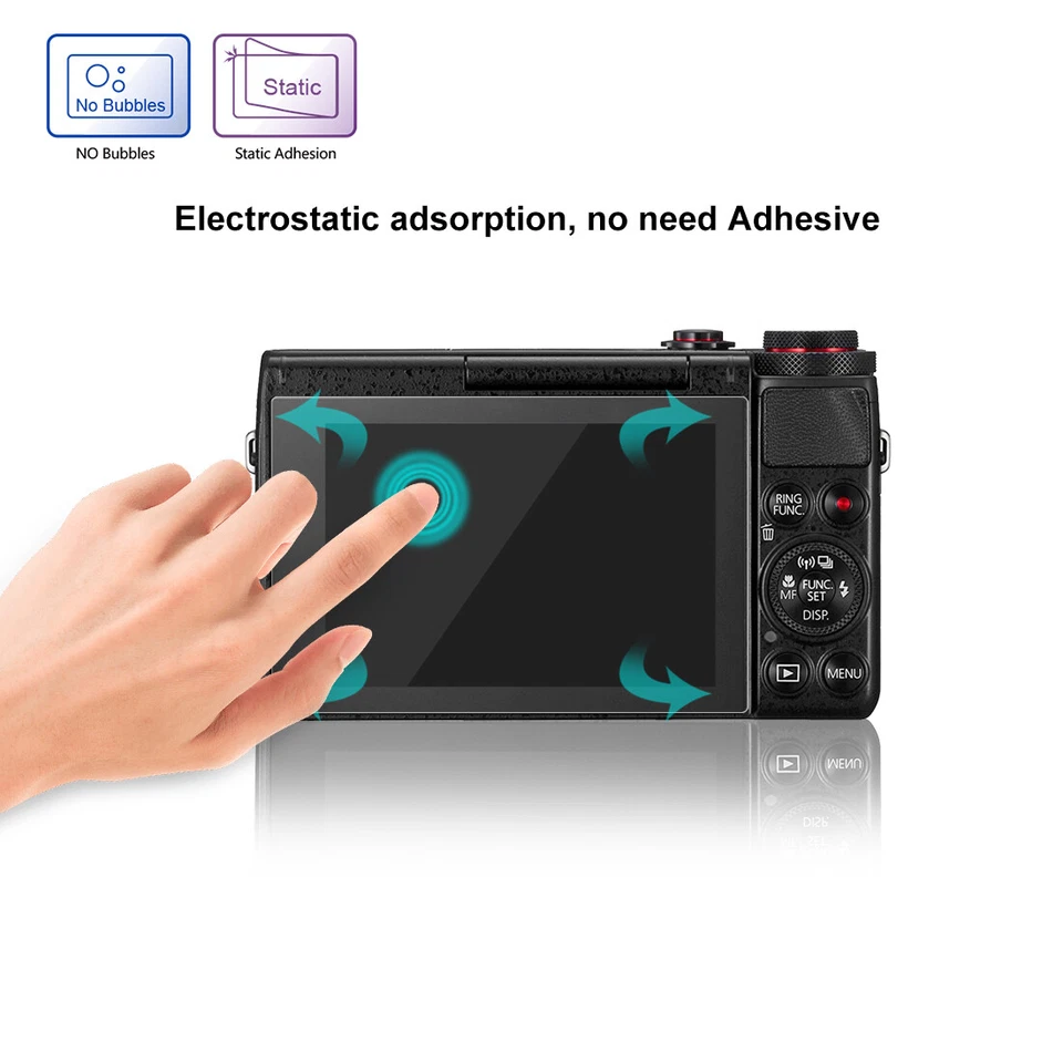 For Canon G7X/G9X/G5X Screen Protector Tempered Glass Guard Anti-Scratch Shield - Image 4 of 4