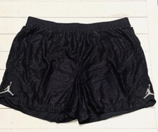 JORDAN WOMEN Sz M ESSENTIAL DIAMOND JUMPMAN LOOSE FIT SHORTS DZ3220-010 A9 