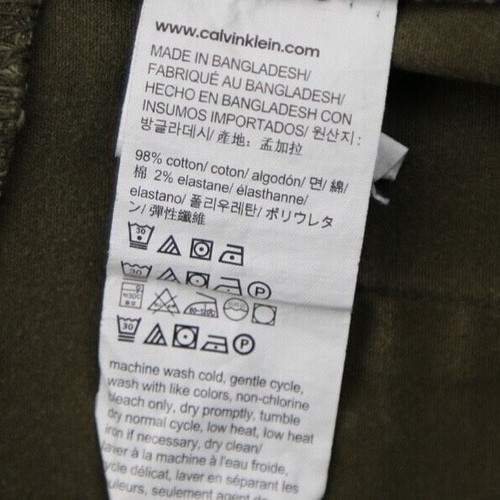 Pantalones para hombre Calvin Klein de lona delgados 5 bolsillos verde flexible talla 40x30 (MSR 40x28) - Imagen 5 de 12