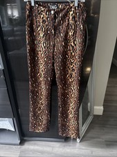 Dolce And Gabbana Leopard Print Zip Fly Size 30 Pants