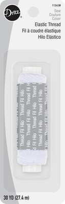 Dritz Elastic Sewing Thread, 30-Yards, White 