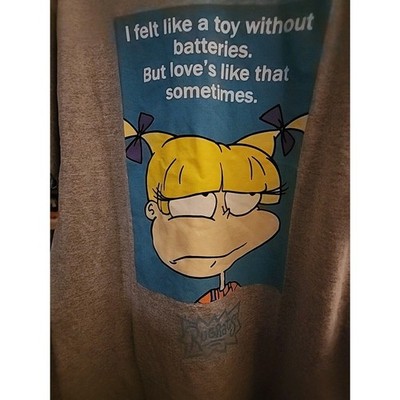 Nickelodeon TV series Rugrats licensed mens Grey Shirt Funny A101 NWT Excellent