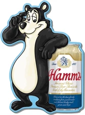 HAMM'S BEER SIGN BEAR BOTTLE BAR MANCAVE SHE SHED LABEL 11.5" X 8.5" FREE SHIP