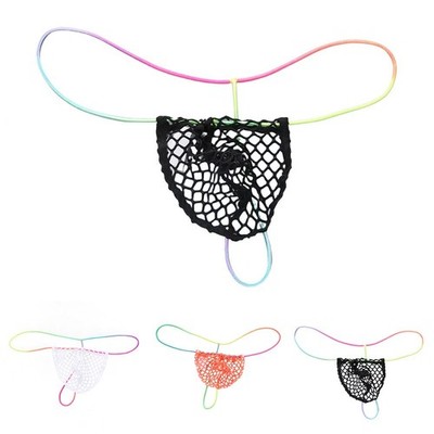 Herren Low Rise Atmungsaktiv G String Tanga Unterwäsche T Rücken Slip Einfarbi