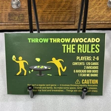 Throw Throw Avacado Game Replacement Parts / Pieces Game Instructions