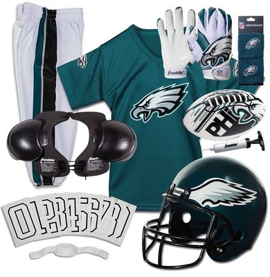 Philadelphia Eagles Kids NFL 12pc Deluxe Football Uniform Set