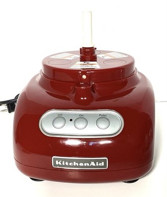KitchenAid KFP740QGC3 Food Processor Base Red Tested Excellent Condition