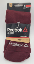 Reebok All Sport Moisture Wicking Socks Size S Maroon