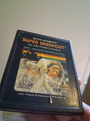 1978 Atari 2600 Super Breakout Game Cartridge Activision CX2608