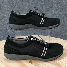 Dansko Helen Shoes Womens 41 Comfort Walking Sneakers Black Leather Low Top