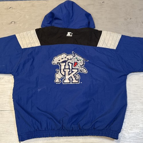 Chaqueta con Capucha Pullover Vintage Años 90 NCAA Starter Kentucky Wildcats 1/2 Cremallera Talla XL - Imagen 19 de 24